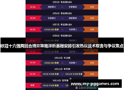 欧冠十六强两回合博弈策略深析赛程安排引发热议战术取舍与争议焦点 欧冠十六强两回合博弈策略深析赛程安排引发热议战术取舍与争议焦点